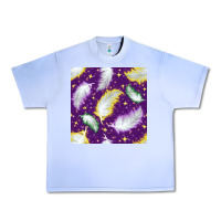 Grape Ice Mardi Gras Feathers seamless pattern Urban Heavy Tee - BundleAndBundleShop