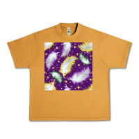 Peanut Butter Mardi Gras Feathers seamless pattern Urban Heavy Tee - BundleAndBundleShop