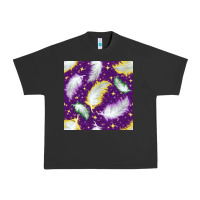 Pigment Black Mardi Gras Feathers seamless pattern Urban Heavy Tee - BundleAndBundleShop