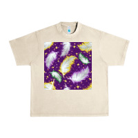 Sandshell Mardi Gras Feathers seamless pattern Urban Heavy Tee - BundleAndBundleShop