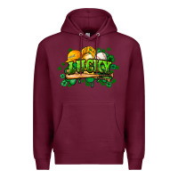 Burgundy St. Patrick's Day Baseball Premium Hoodie - HowdyJamesFarm
