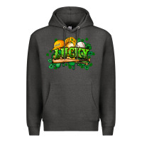 Charcoal Heather St. Patrick's Day Baseball Premium Hoodie - HowdyJamesFarm