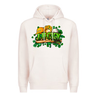 Pale Pink St. Patrick's Day Baseball Premium Hoodie - HowdyJamesFarm