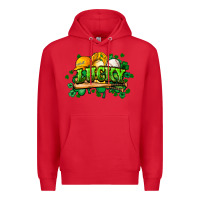 Red St. Patrick's Day Baseball Premium Hoodie - HowdyJamesFarm