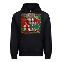 Black Ho Ho Ho Gnomes Urban Hoodie - CowhideDigitalArt