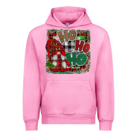 Fuchsia Pink Ho Ho Ho Gnomes Urban Hoodie - CowhideDigitalArt