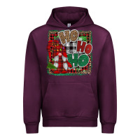 Mauve Wine Ho Ho Ho Gnomes Urban Hoodie - CowhideDigitalArt