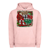 Pigment Salmon Ho Ho Ho Gnomes Urban Hoodie - CowhideDigitalArt
