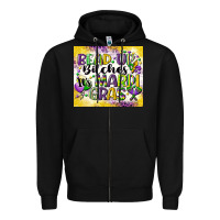 Black bead up bitches Zipper Hoodie - CowGirlArtShop