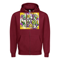 Burgundy bead up bitches Zipper Hoodie - CowGirlArtShop