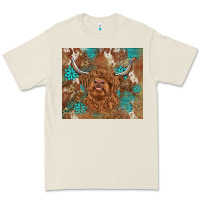 Bone highland cow turquoise gemstones western patterns Premium Tee - BarkalooDesign