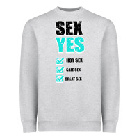 Heather Grey SEX YES HOT SEX SAFE SEX GREAT SEX Heavyweight Sweatshirt - Bettercallsaul