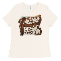 Bone hand drawn cowhide cow fur Ladies Tee - BarkalooDesign