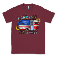 Burgundy land of the free Classic Tee - CowhideDigitalArt