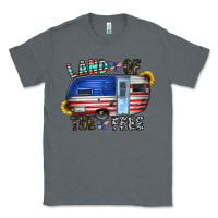 Charcoal Heather land of the free Classic Tee - CowhideDigitalArt