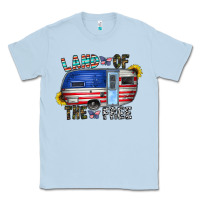 Dusty Blue land of the free Classic Tee - CowhideDigitalArt