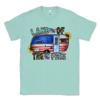 Seafoam land of the free Classic Tee - CowhideDigitalArt