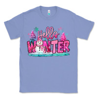 Colony Blue hello winter pink snowman Classic Tee - MaliasSmallBusiness