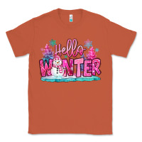 Copper hello winter pink snowman Classic Tee - MaliasSmallBusiness