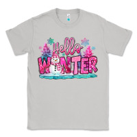 Moon Dust hello winter pink snowman Classic Tee - MaliasSmallBusiness