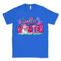 True Royal hello winter pink snowman Classic Tee - MaliasSmallBusiness