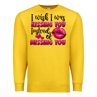 Lemon I wish i was kissing you instead of missing you Premium Sweatshirt - FaDigitalArtStudio
