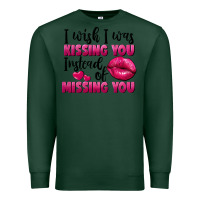 Sports Green I wish i was kissing you instead of missing you Premium Sweatshirt - FaDigitalArtStudio