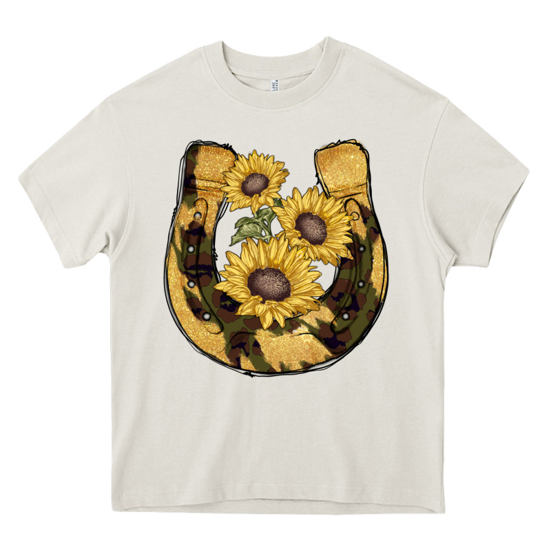 Horseshoe Sunflower Camouflage Heavy Core Tee by AdoDesignShop | Teevron