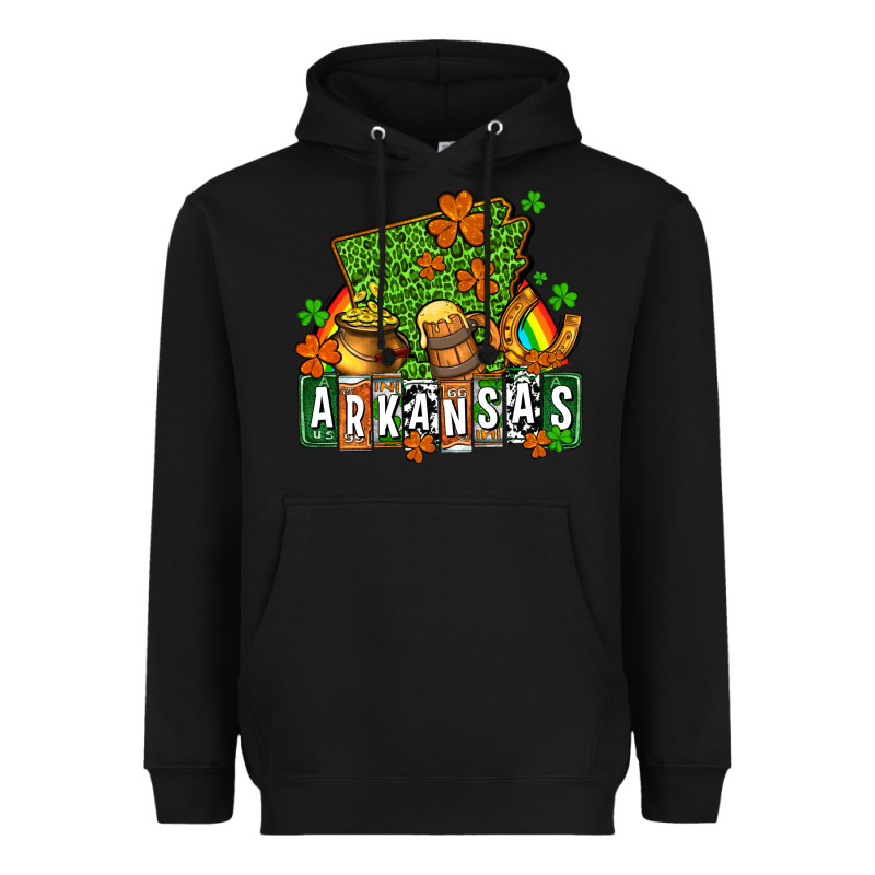 St. Patrick's Arkansas Heavyweight Hoodie by OliviaCreatesArt | Teevron