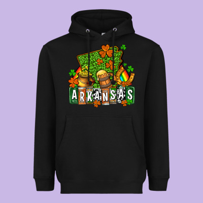 St. Patrick's Arkansas Heavyweight Hoodie Designed By Oliviacreatesart