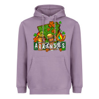 Lavender St. Patrick's Arkansas Heavyweight Hoodie - OliviaCreatesArt