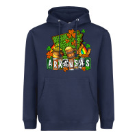 Navy St. Patrick's Arkansas Heavyweight Hoodie - OliviaCreatesArt