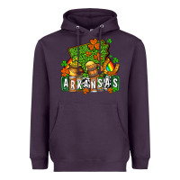 Plum St. Patrick's Arkansas Heavyweight Hoodie - OliviaCreatesArt