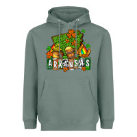 Sage St. Patrick's Arkansas Heavyweight Hoodie - OliviaCreatesArt