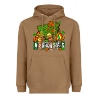 Toasted Coconut St. Patrick's Arkansas Heavyweight Hoodie - OliviaCreatesArt