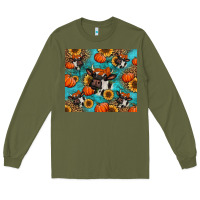 Army Green autumn pumpkins holstein cow Long Sleeve Tee - Jasminsmagicworld