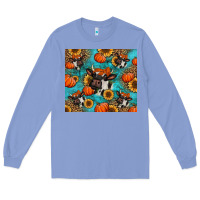 Colony Blue autumn pumpkins holstein cow Long Sleeve Tee - Jasminsmagicworld