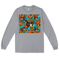 Heather Grey autumn pumpkins holstein cow Long Sleeve Tee - Jasminsmagicworld