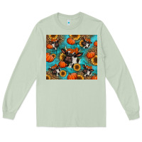 Matcha autumn pumpkins holstein cow Long Sleeve Tee - Jasminsmagicworld