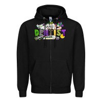 Black dentist mardi gras Zipper Hoodie - CowGirlArtShop