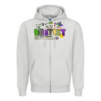 Dove Grey dentist mardi gras Zipper Hoodie - CowGirlArtShop