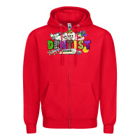Red dentist mardi gras Zipper Hoodie - CowGirlArtShop
