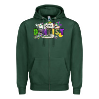 Sports Green dentist mardi gras Zipper Hoodie - CowGirlArtShop