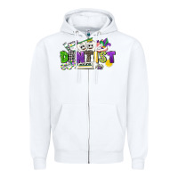 White dentist mardi gras Zipper Hoodie - CowGirlArtShop