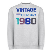 Heather Grey Vintage February 1980 Heavyweight Sweatshirt - Bettercallsaul