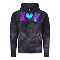 Cloud Black Peace Love Mermaid Vintage Hoodie - Jasminsmagicworld