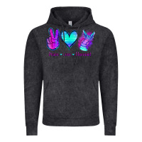 Vintage Black Peace Love Mermaid Vintage Hoodie - Jasminsmagicworld