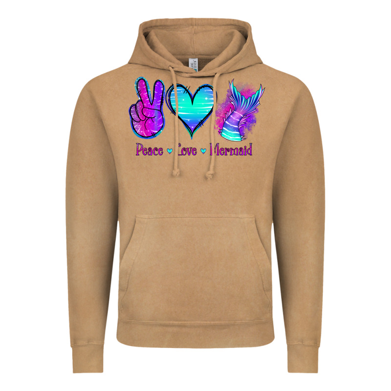 Peace Love Mermaid Vintage Hoodie by Jasminsmagicworld | Teevron