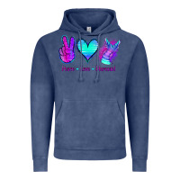 Vintage Denim Peace Love Mermaid Vintage Hoodie - Jasminsmagicworld