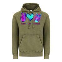 Vintage Olive Peace Love Mermaid Vintage Hoodie - Jasminsmagicworld